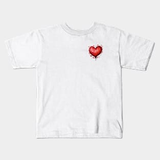 heart watercolor Kids T-Shirt